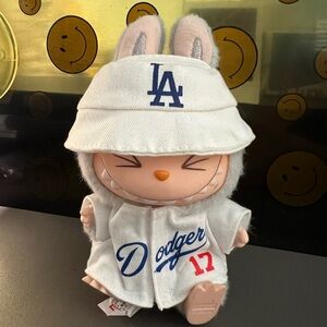 White “Dodgers” Outfit for Labubu Dolls